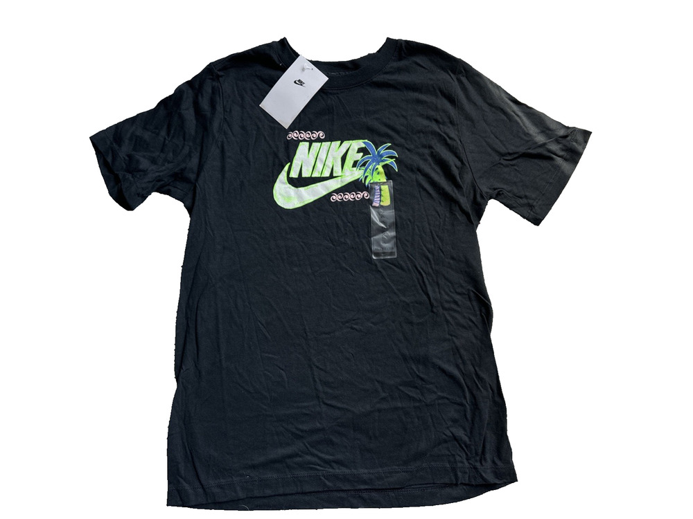 Nike Kids XL Black Palm Tree Graphic T-Shirt FV8680-010 New With Tags